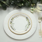 10 - Pack Disposable Round Charger Plates in White with Leathery Texture - Durable 1100GSM Cardboard Placemats for Dinner Parties & Banquets 13" - Bell Racket Store