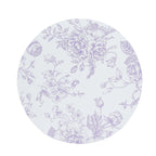 10 - Pack Disposable Table Placemats in French Toile Print 13" in White/Matte Lavender - Chic Floral Cardboard Placemats for Stylish Table Setting - Bell Racket Store