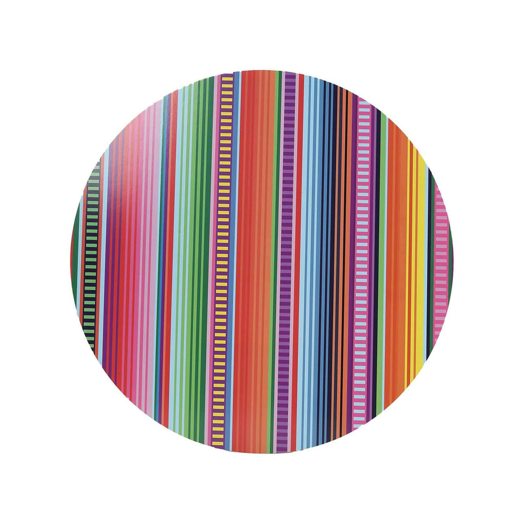 10 - Pack Disposable Table Placemats with Multicolor Mexican Serape Fiesta Striped Print - 300GSM Festive Paper Placemats for Cinco de Mayo & Mexican - Themed Events 13" - Bell Racket Store