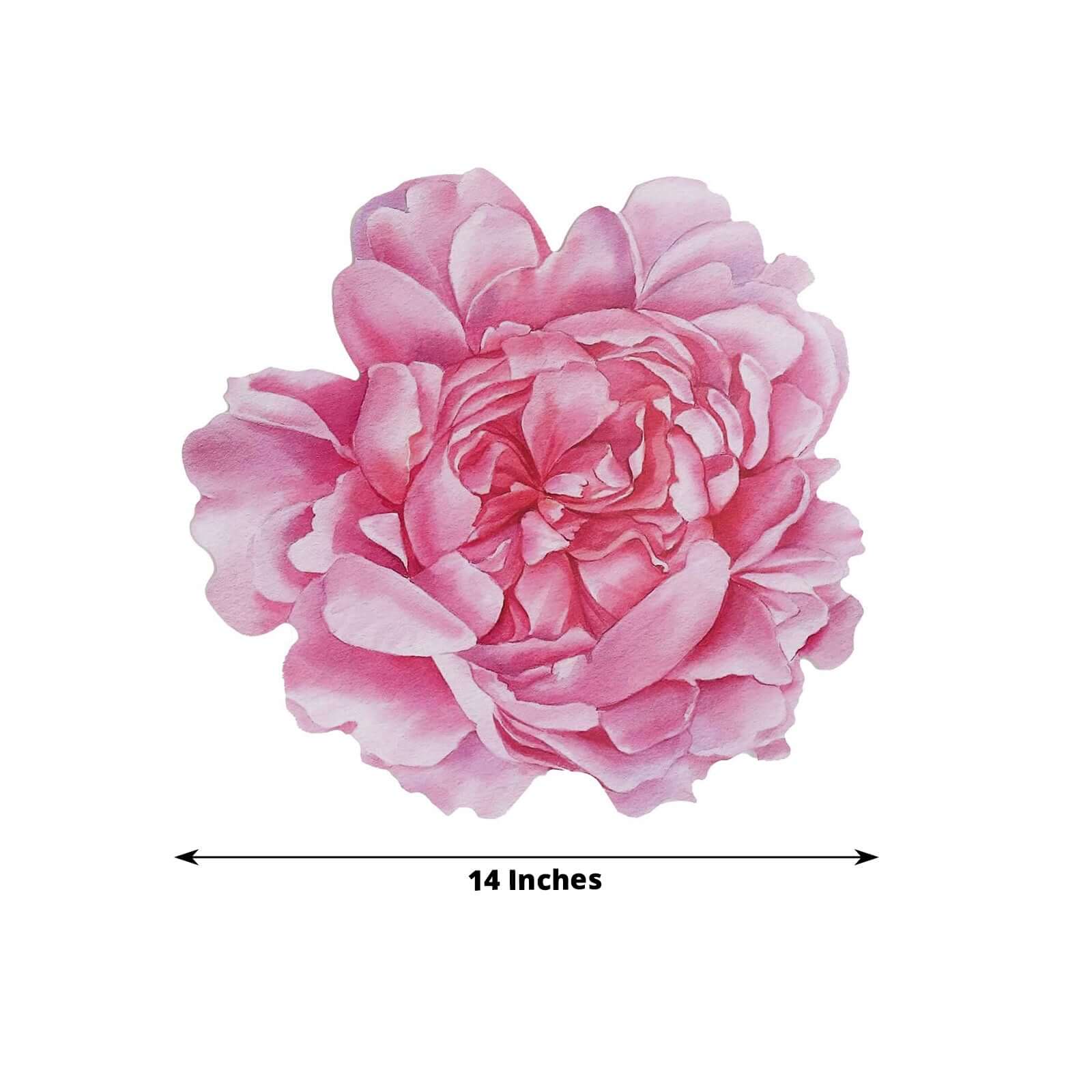 10 - Pack Disposable Table Placemats with Pink Peony Flower Print - 400GSM Floral Cardboard Placemats for Dinner Parties & Gatherings 14" - Bell Racket Store
