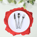 10 - Pack Disposable Table Placemats with Red Rose Flower Design - 400GSM Floral Cardboard Placemats for Romantic Themes & Garden Parties 14" - Bell Racket Store