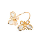 10 - Pack Gold Butterfly Napkin Holders with Crystal Accents â€“ Decorative Napkin Rings for Weddings & Events - Bell Racket Store