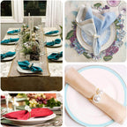 10 Pack Gold Pearl Metal Napkin Holders Dining Table Decor, Elegant Round Wedding Napkin Rings - 2.5" - Bell Racket Store