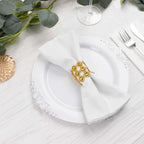 10 Pack Gold Sunflower Diamond Rhinestones Napkin Holders With Velcro, Elegant Wedding Napkin Rings - Bell Racket Store