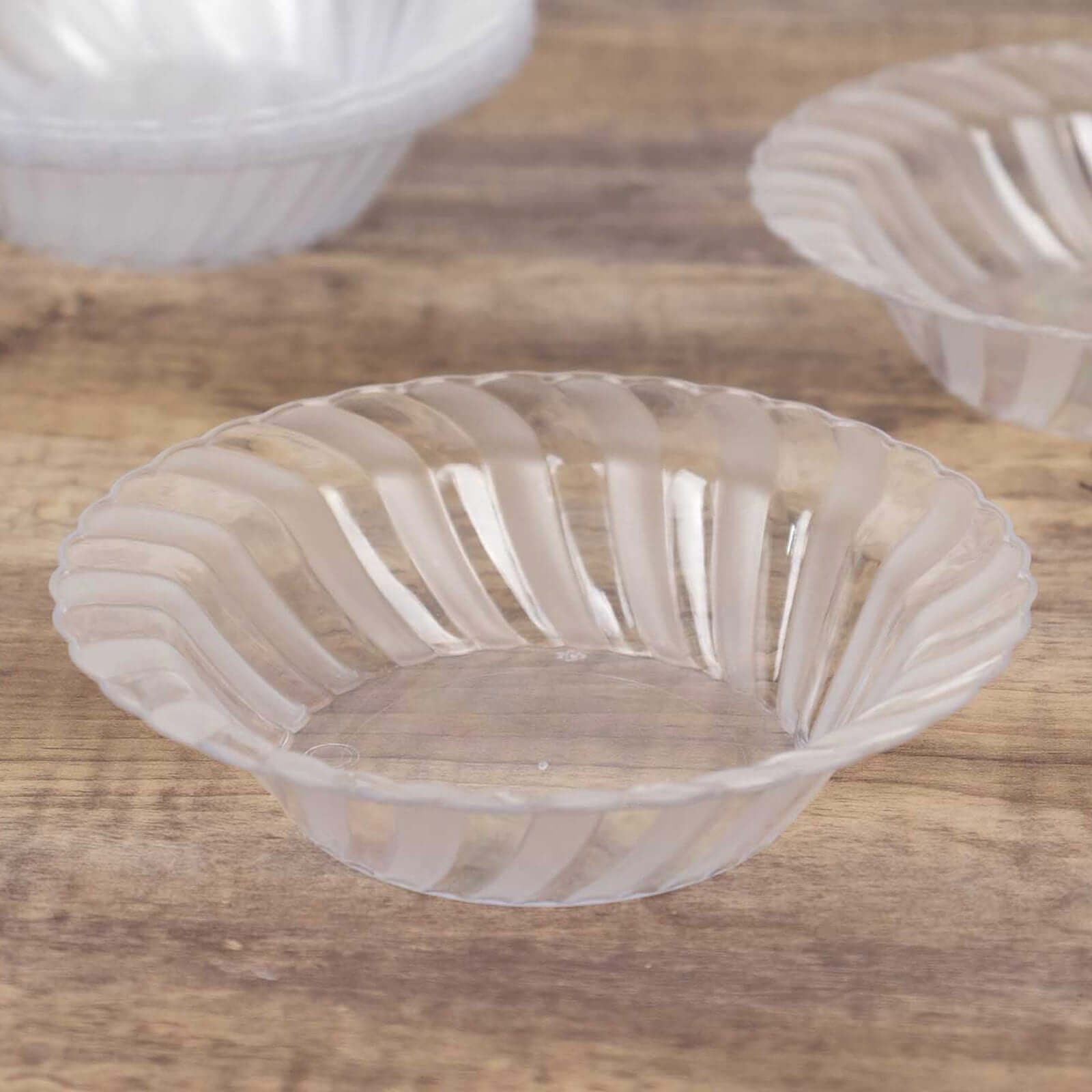 10 - Pack Hard Plastic Fruit Bowls Clear Flared Design - Durable Disposable Bowls for Desserts 5oz - NestOCart