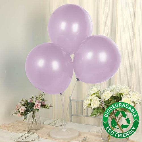 10 Pack Lavender Lilac Biodegradable Balloons, 18" Thickened Extra Strong Eco - friendly Latex Helium Party Balloons - Bell Racket Store