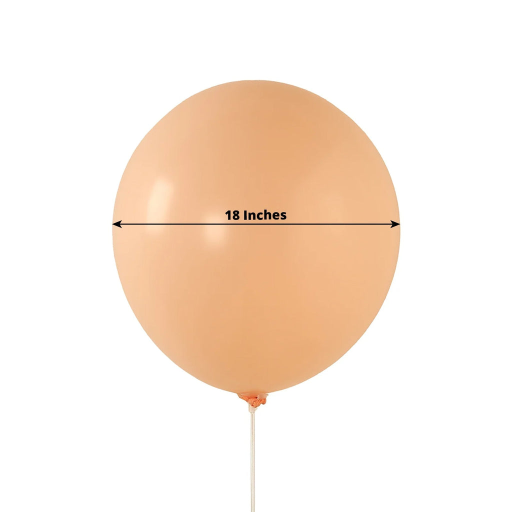 10 Pack Matte Pastel Blush Biodegradable Balloons 18", Round Eco - friendly Thick Latex Party Balloons - Bell Racket Store