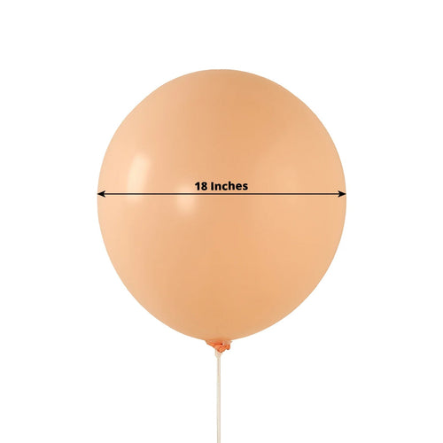 10 Pack Matte Pastel Blush Biodegradable Balloons 18", Round Eco - friendly Thick Latex Party Balloons - Bell Racket Store