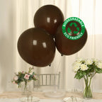 10 Pack Matte Pastel Cinnamon Brown Biodegradable Balloons 18", Round Eco - friendly Thick Latex Party Balloons - Bell Racket Store