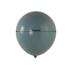 10 Pack Matte Pastel Dusty Blue Biodegradable Balloons 18", Round Eco - friendly Thick Latex Party Balloons - Bell Racket Store