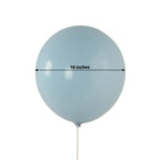 10 Pack Matte Pastel Ice Blue Biodegradable Balloons 18", Round Eco - friendly Thick Latex Party Balloons - Bell Racket Store