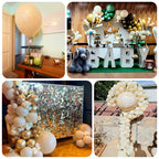 10 Pack Matte Pastel Taupe Biodegradable Balloons 18", Round Eco - friendly Thick Latex Party Balloons - Bell Racket Store