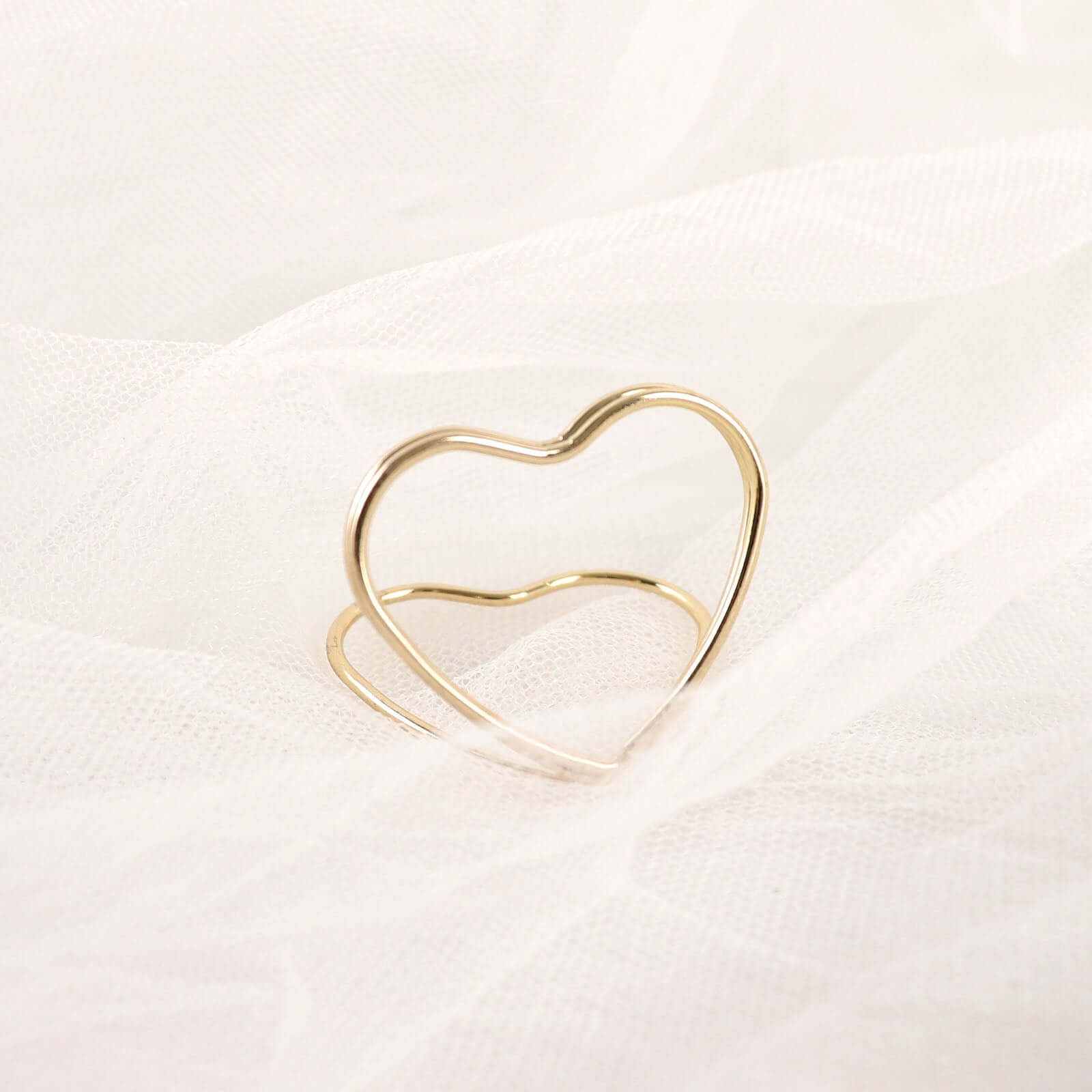 10 - Pack Metal Card Holder Stands Double Heart Design Gold - Table Number Stands and Wedding Place Card Menu Clips 1" - Bell Racket Store