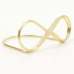 10 - Pack Metal Card Holder Stands Infinity Design Gold - Table Number Stands and Wedding Place Card Menu Clips 3" - Bell Racket Store