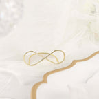 10 - Pack Metal Card Holder Stands Infinity Design Gold - Table Number Stands and Wedding Place Card Menu Clips 3" - Bell Racket Store