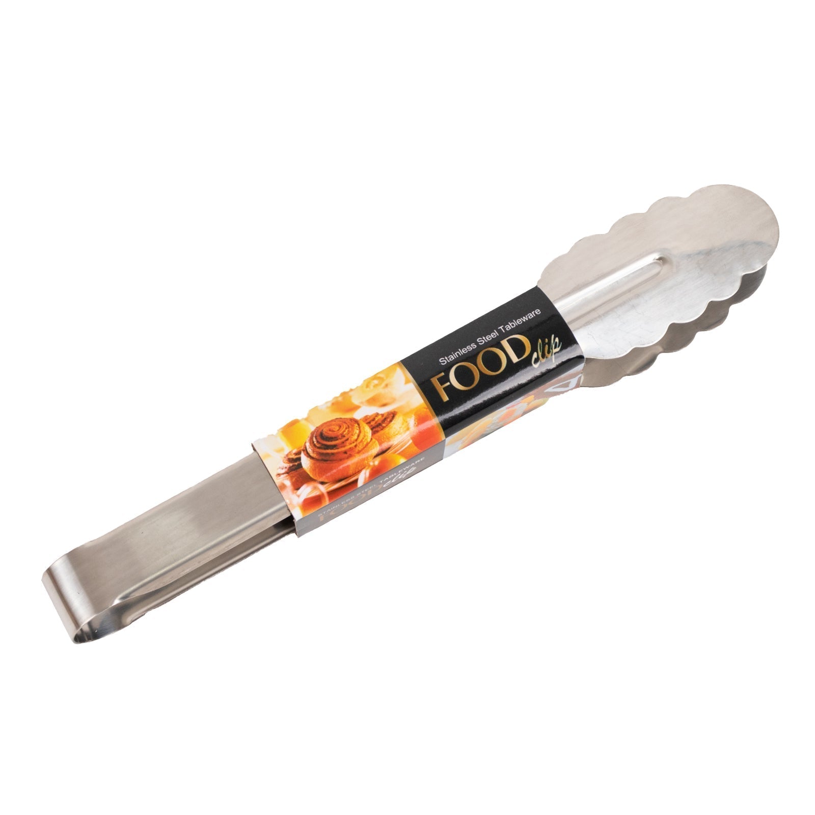 10 - Pack Metal Serving Tongs Silver - Stainless Steel Food Safe Kitchen Tongs with Scalloped Gripping Edge for Indoor & Outdoor Gatherings 9.5" - Bell Racket Store