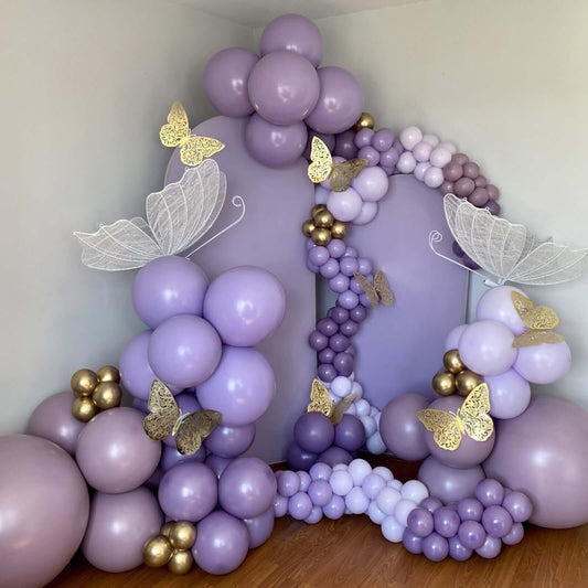 10 Pack Metallic Gold Foil Jumbo 3D Butterfly Wall Stickers, 14"x20" Disposable Paper Charger Placemats - Bell Racket Store