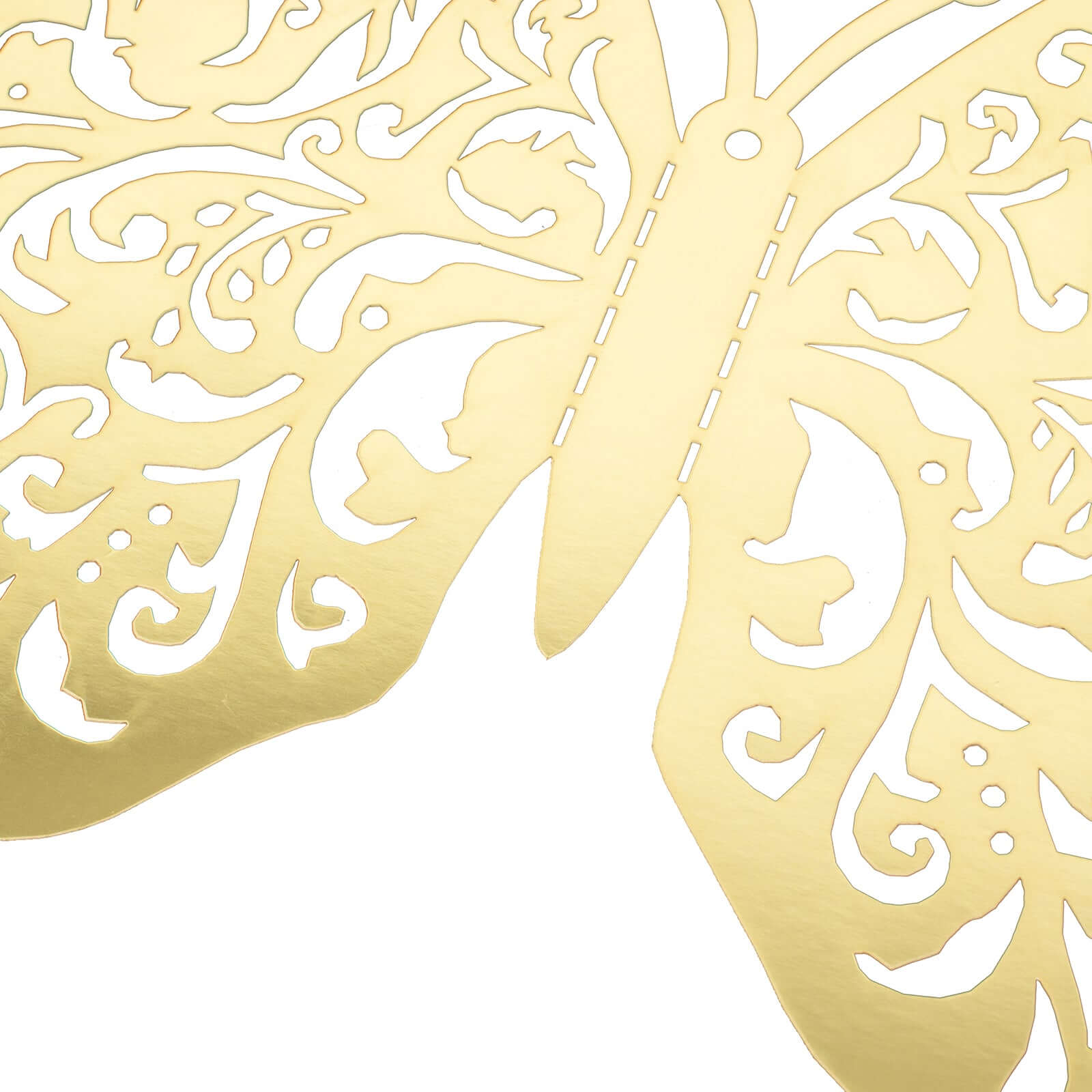10 Pack Metallic Gold Foil Large 3D Butterfly Wall Stickers, 8"x12" Butterfly Paper Charger Placemat - Bell Racket Store