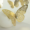 10 Pack Metallic Gold Foil Large 3D Butterfly Wall Stickers, 8"x12" Butterfly Paper Charger Placemat - Bell Racket Store
