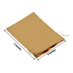 10 Pack Metallic Gold Lame Polyester 5"x7" Party Favor Gift Bags, Shiny Fabric Drawstring Candy Pouch - Bell Racket Store