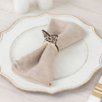 10 Pack Natural Wooden Butterfly Farmhouse Napkin Holders, 3" Boho Rustic Napkin Rings - Bell Racket Store