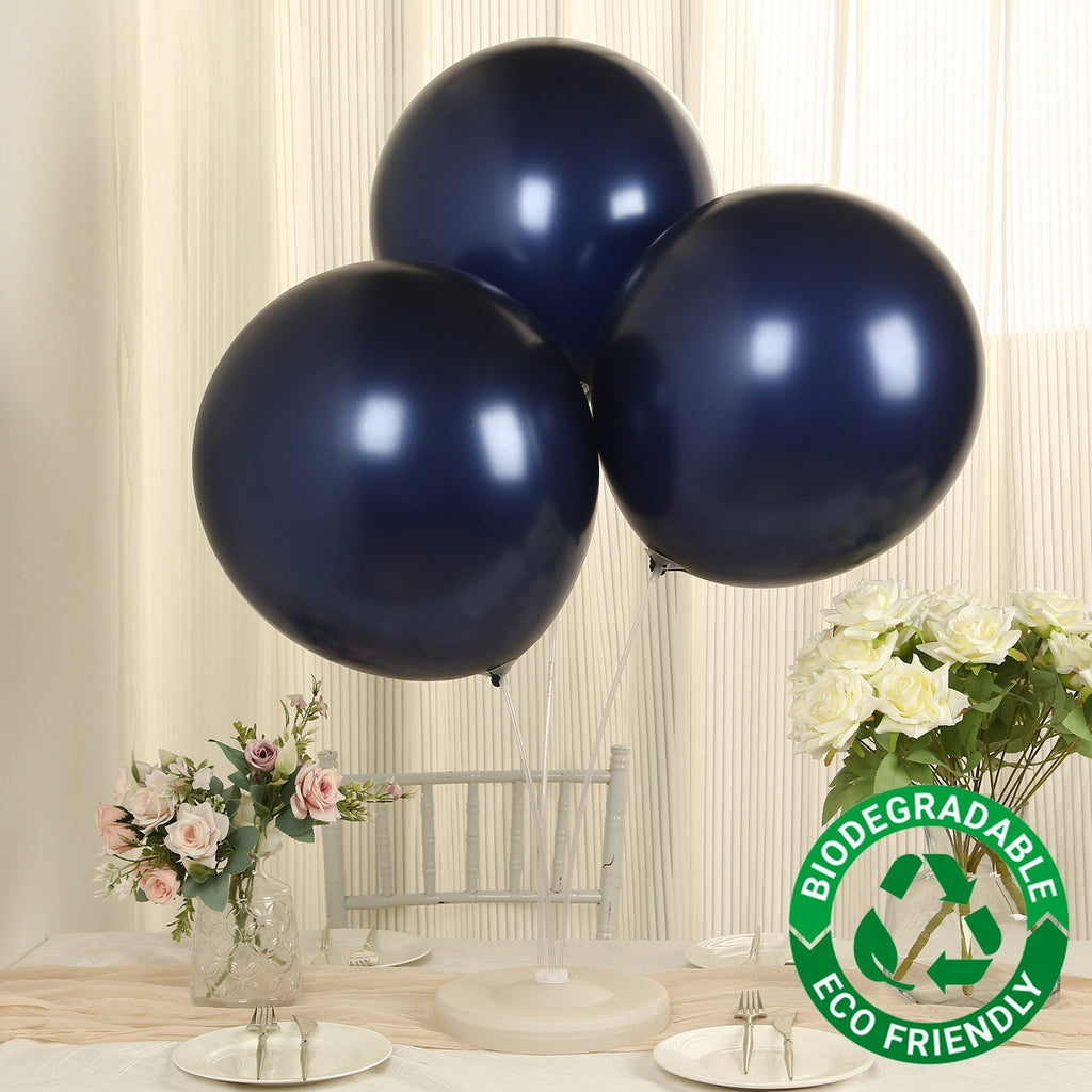 10 Pack Navy Blue Biodegradable Balloons, 18" Thickened Extra Strong Eco - friendly Latex Helium Party Balloons - Bell Racket Store