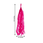 10 Pack Pink Tissue Paper Tassel Garland â€“ Pre - Tied 12" Hanging Fringe Streamers with 10ft String for Party & Backdrop DÃ©cor - Bell Racket Store