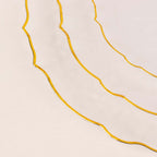 10 - Pack Plastic 7" Round Dessert Appetizer Plates in Clear Sunflower with Gold Scalloped Rim - Disposable Salad Plates for Classy Events & Banquets - Bell Racket Store