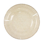 10 - Pack Plastic 9" Round Dinner Plates in Gold Glitter with Ruffled Rim - Transparent Sturdy Disposable Dinnerware - Bell Racket Store