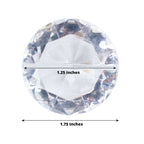 10 - Pack Plastic Card Holder Stands Diamond Shaped Design Clear Crystal - Wedding Table Place Card Decorations 1.75" - Bell Racket Store