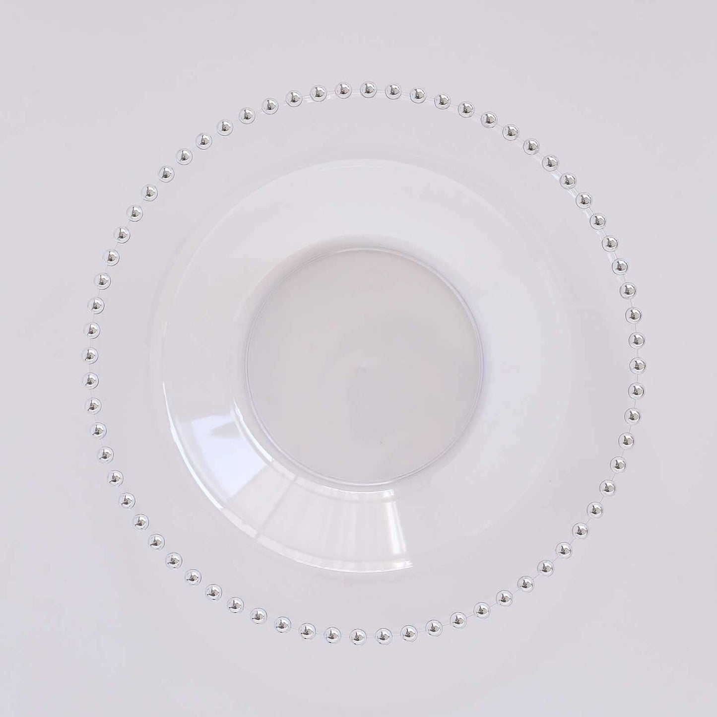 10 - Pack Plastic Dessert Salad Bowls Clear Round Design with Silver Beaded Rim - Disposable Soup Bowls 12oz - Bell Racket Store