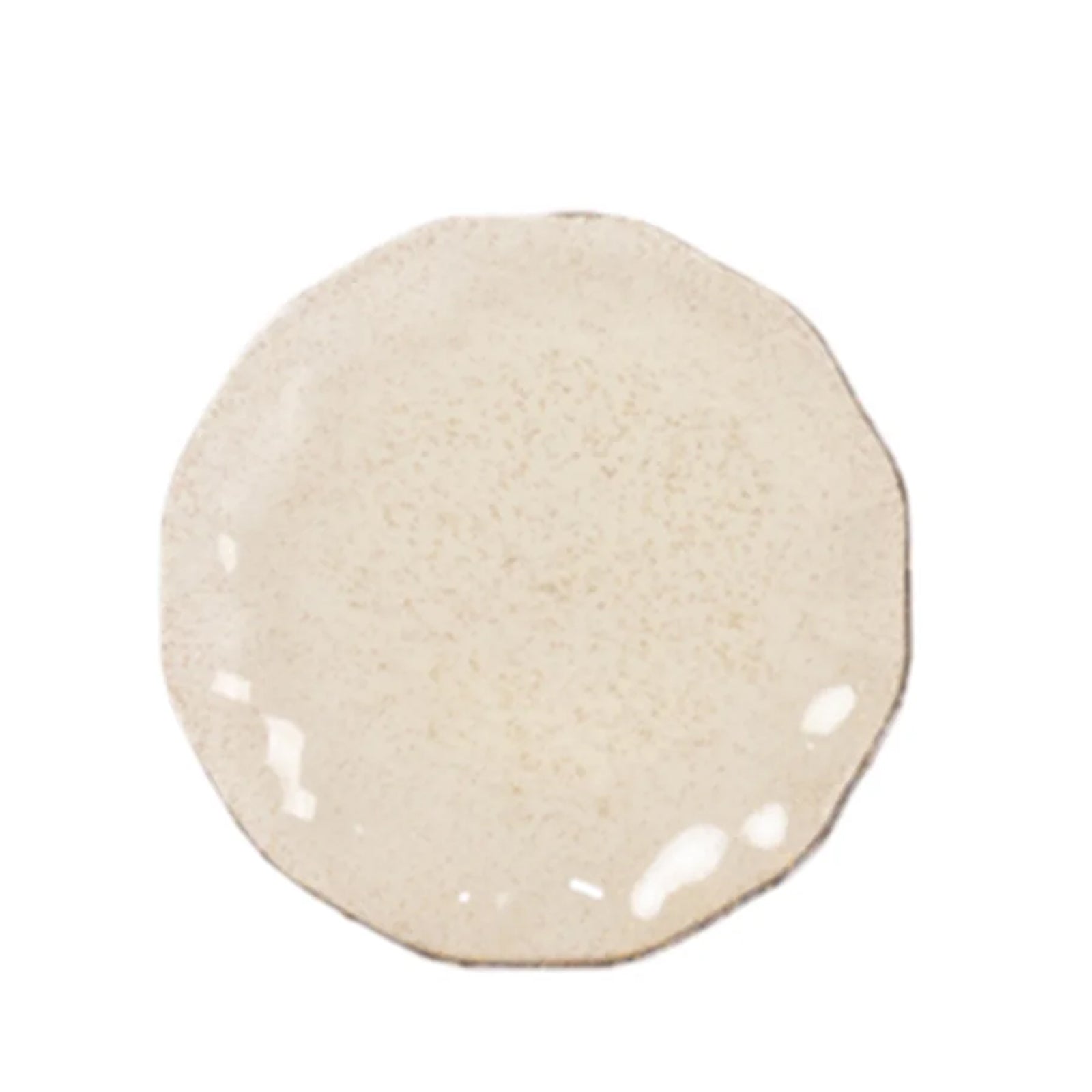 10 - Pack Plastic Round 6" Dessert Plates in Gold Glitter with Ruffled Rim - Transparent Sturdy Disposable Salad Appetizer Dinnerware - Bell Racket Store