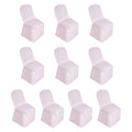 10 Pack Polyester Chair Cover for Banquet Chairs Blush - Stain - Resistant Reusable Slip - On Slipcover - Bell Racket Store