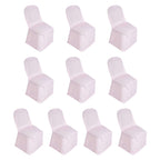 10 Pack Polyester Chair Cover for Banquet Chairs Blush - Stain - Resistant Reusable Slip - On Slipcover - Bell Racket Store
