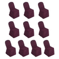 10 Pack Polyester Chair Cover for Banquet Chairs Burgundy - Stain - Resistant Reusable Slip - On Slipcover - Bell Racket Store