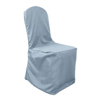 10 Pack Polyester Chair Cover for Banquet Chairs Dusty Blue - Stain - Resistant Reusable Slip - On Slipcover - Bell Racket Store