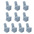 10 Pack Polyester Chair Cover for Banquet Chairs Dusty Blue - Stain - Resistant Reusable Slip - On Slipcover - Bell Racket Store