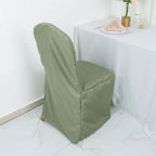 10 Pack Polyester Chair Cover for Banquet Chairs Dusty Sage Green - Stain - Resistant Reusable Slip - On Slipcover - Bell Racket Store
