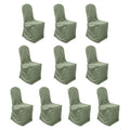 10 Pack Polyester Chair Cover for Banquet Chairs Dusty Sage Green - Stain - Resistant Reusable Slip - On Slipcover - Bell Racket Store