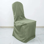 10 Pack Polyester Chair Cover for Banquet Chairs Dusty Sage Green - Stain - Resistant Reusable Slip - On Slipcover - Bell Racket Store