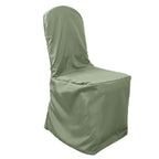 10 Pack Polyester Chair Cover for Banquet Chairs Dusty Sage Green - Stain - Resistant Reusable Slip - On Slipcover - Bell Racket Store