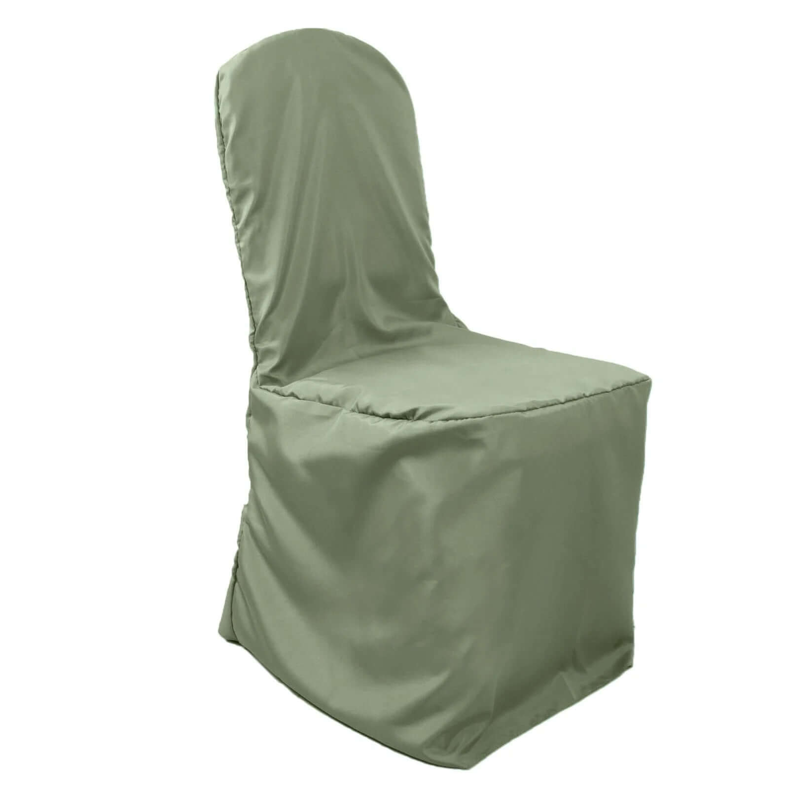 10 Pack Polyester Chair Cover for Banquet Chairs Dusty Sage Green - Stain - Resistant Reusable Slip - On Slipcover - Bell Racket Store