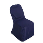10 Pack Polyester Chair Cover for Banquet Chairs Navy Blue - Stain - Resistant Reusable Slip - On Slipcover - Bell Racket Store
