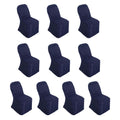 10 Pack Polyester Chair Cover for Banquet Chairs Navy Blue - Stain - Resistant Reusable Slip - On Slipcover - Bell Racket Store