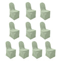 10 Pack Polyester Chair Cover for Banquet Chairs Sage Green - Stain - Resistant Reusable Slip - On Slipcover - Bell Racket Store