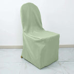 10 Pack Polyester Chair Cover for Banquet Chairs Sage Green - Stain - Resistant Reusable Slip - On Slipcover - Bell Racket Store