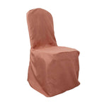 10 Pack Polyester Chair Cover for Banquet Chairs Terracotta (Rust) - Stain - Resistant Reusable Slip - On Slipcover - Bell Racket Store