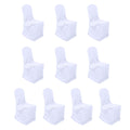 10 Pack Polyester Chair Cover for Banquet Chairs White - Stain - Resistant Reusable Slip - On Slipcover - Bell Racket Store
