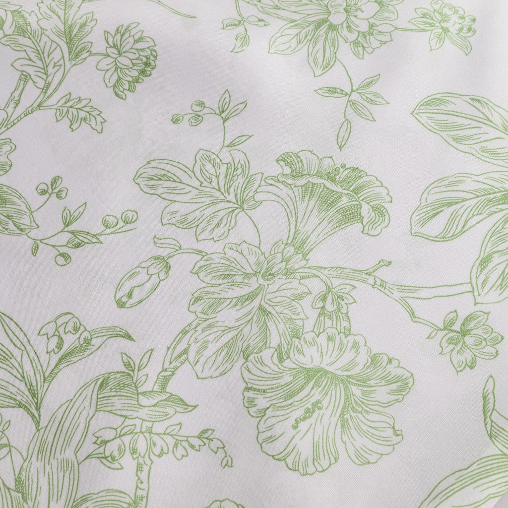 10 Pack Polyester Chair Covers for Banquet Chairs â€“ White Dusty Sage Green French Toile Pattern, Reusable Stain - Resistant Slip - On Slipcovers - Bell Racket Store