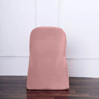 10 Pack Polyester Chair Covers for Folding Chairs Dusty Rose - Wrinkle - Free Stain - Resistant Slip - On Slipcovers - Bell Racket Store